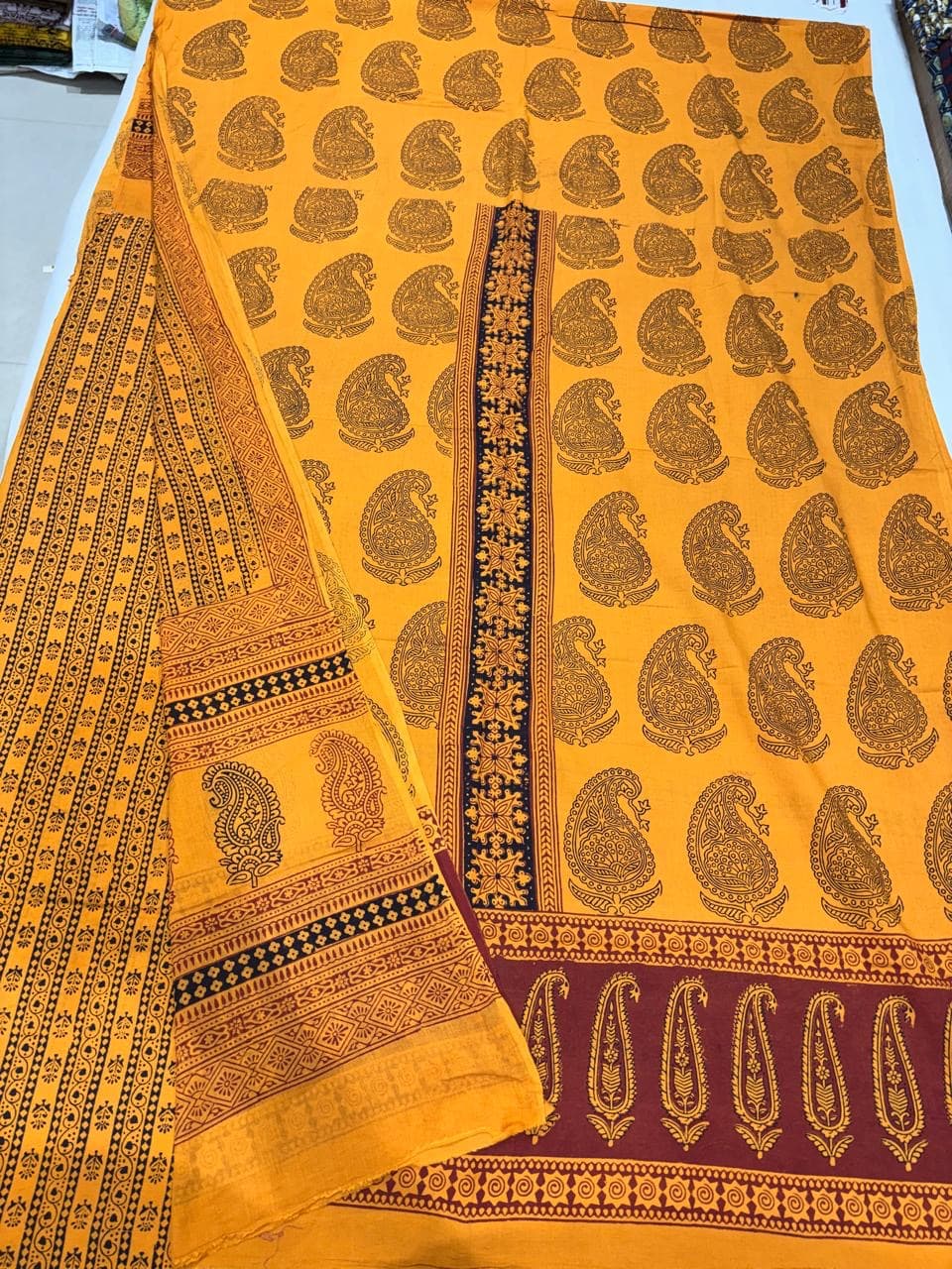 Baghprint Cotton Suit with Panel & Daman – Traditional Hand Block Print 3 Pc Suit — Piece 5