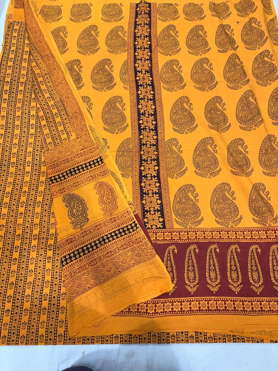 Baghprint Cotton Suit with Panel & Daman – Traditional Hand Block Print 3 Pc Suit — Piece 6