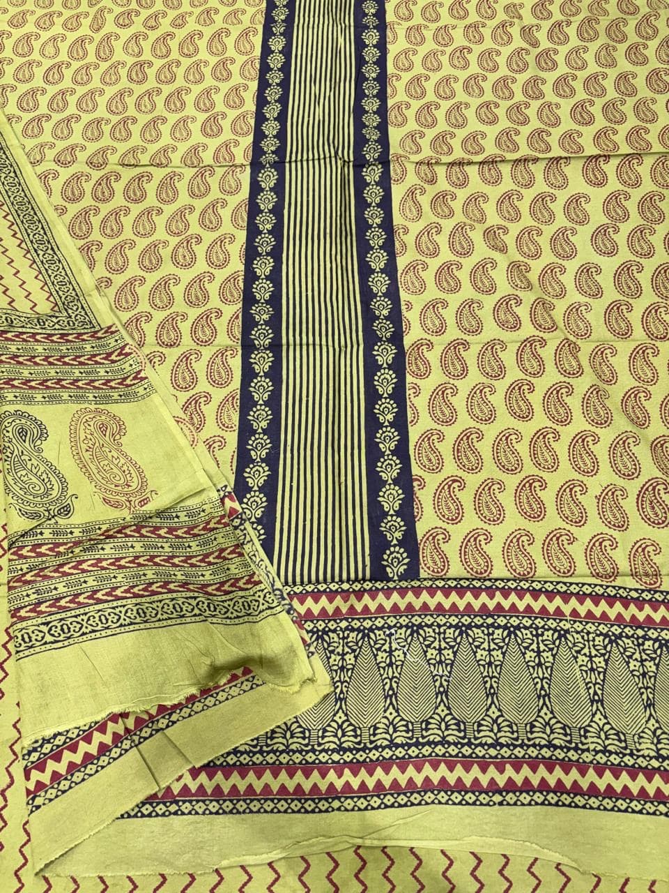 Baghprint Cotton Suit with Panel & Daman – Traditional Hand Block Print 3 Pc Suit — Piece 11