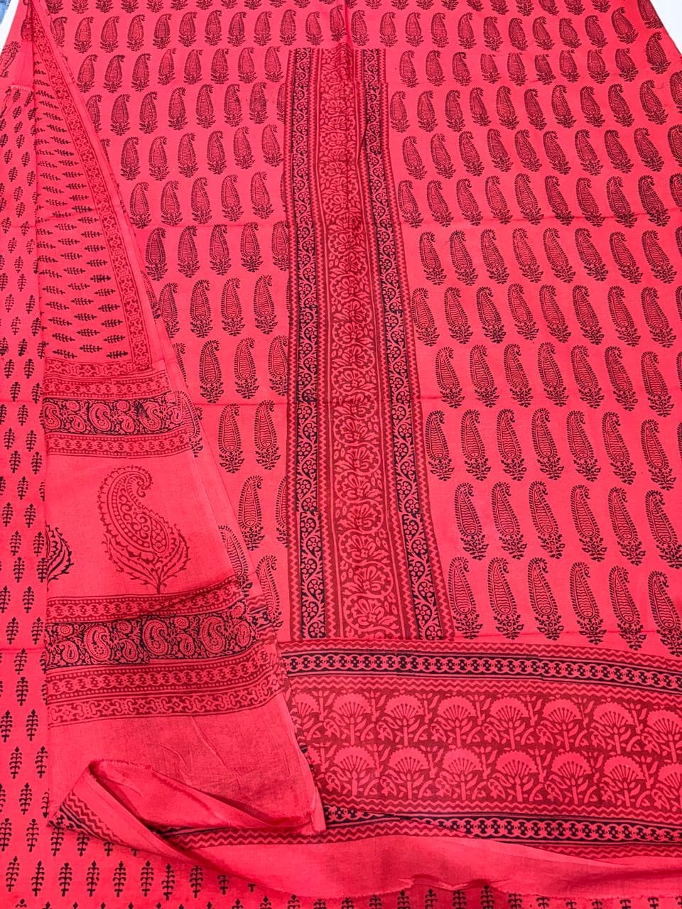 Baghprint Cotton Suit with Panel & Daman – Traditional Hand Block Print 3 Pc Suit — Piece 14