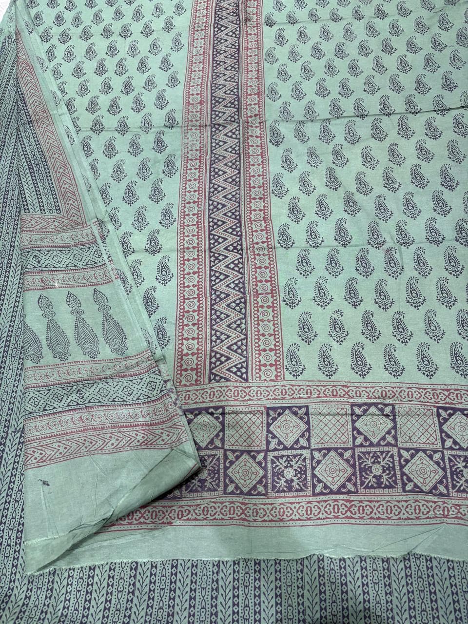 Baghprint Cotton Suit with Panel & Daman – Traditional Hand Block Print 3 Pc Suit — Piece 16