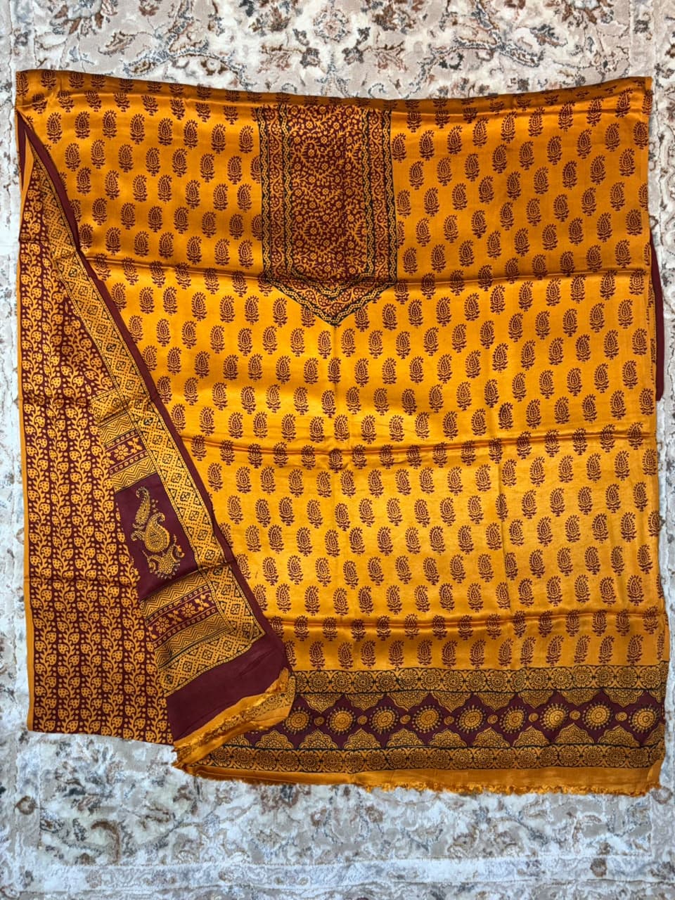 Baghprint Modal Silk Suit with Modal Dupatta — Piece 4